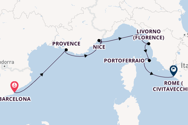 Western Mediterranean from Barcelona, Spain with the Azamara Quest