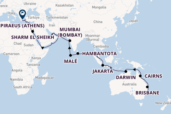 Southeast Asia from Sydney, Australia with the Marina