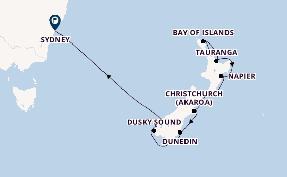 New Zealand from Auckland, New Zealand with the Celebrity Edge