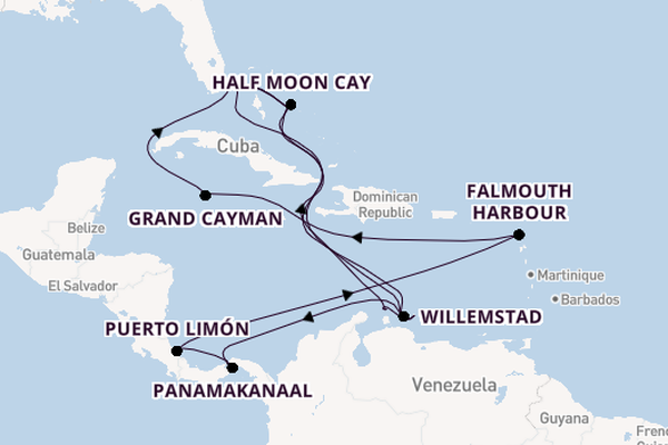 Caribbean vanaf Fort Lauderdale, Verenigde Staten met de Rotterdam