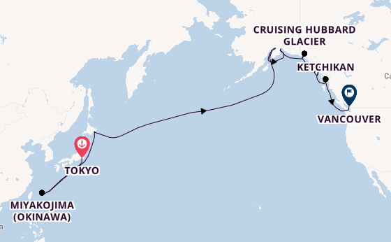 Transpacific from Tokyo, Japan with the Coral Princess