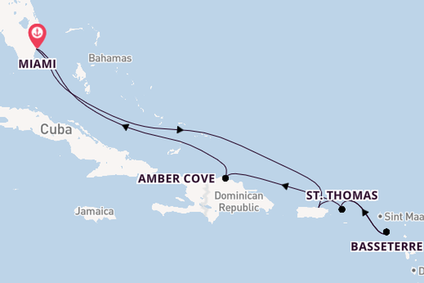Caribbean vanaf Miami, Verenigde Staten met de MSC Meraviglia