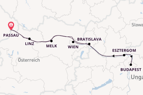 Großartige Reise über Wien in 8 Tagen
