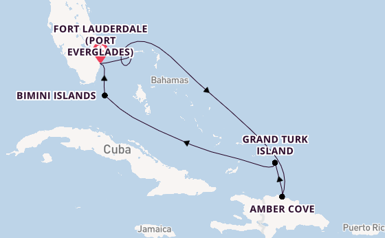 Caribbean from Fort Lauderdale (Port Everglades), Florida, USA with the Star Princess