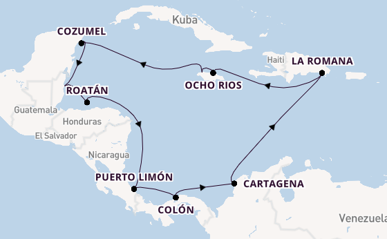 Karibik ab Montego Bay, Jamaika auf der Mein Schiff 3