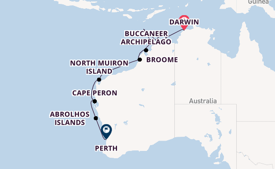 Australië vanaf Darwin, Australië met de Silver Cloud