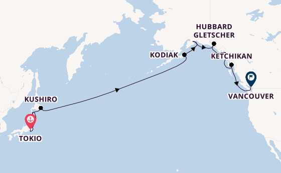 Transpazifik ab Tokio, Japan auf der Seven Seas Explorer