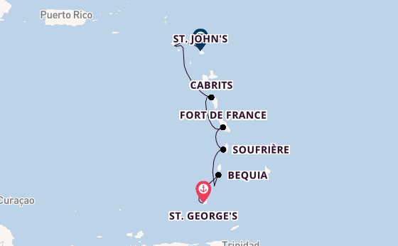 Zuidelijke Caraïben vanaf St. George's, Grenada met de Star Clipper
