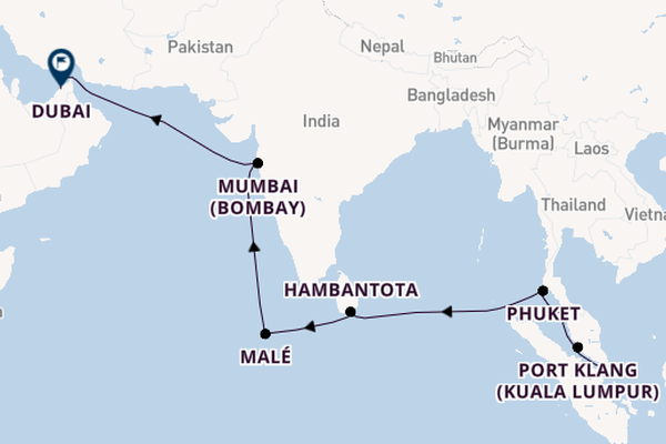 South East Asia from Singapore, Singapore with the Seven Seas Mariner
