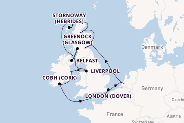 British Isles from Rotterdam, The Netherlands with the Nieuw Statendam