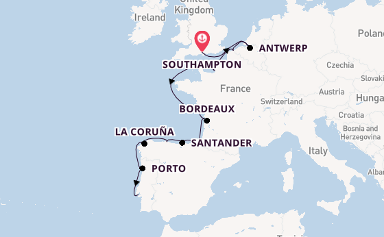 Portugal from Southampton, England with the Seven Seas Voyager