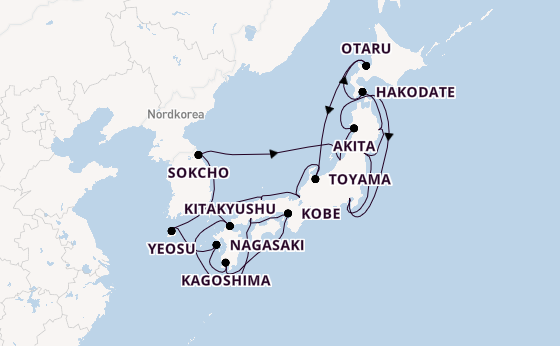 Japan ab Tokio, Japan auf der Azamara Pursuit