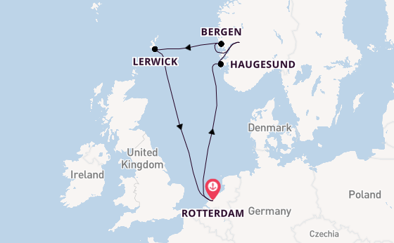 Norway from Australia with the Rotterdam