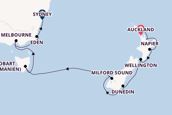 Australien und Neuseeland ab Auckland, Neuseeland auf der Azamara Pursuit