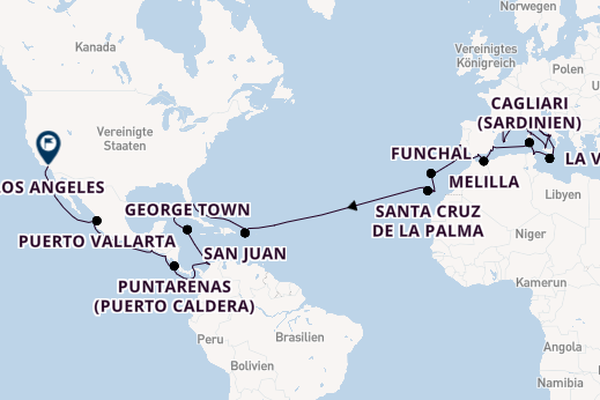 Transatlantik ab Barcelona, Spanien auf der Sonata (Oceania)