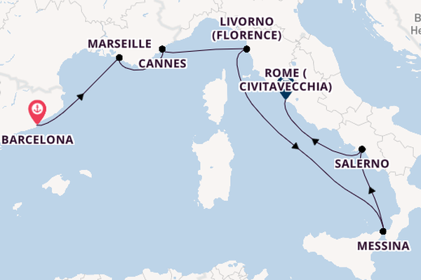 Western Mediterranean from Barcelona, Spain with the Norwegian Epic