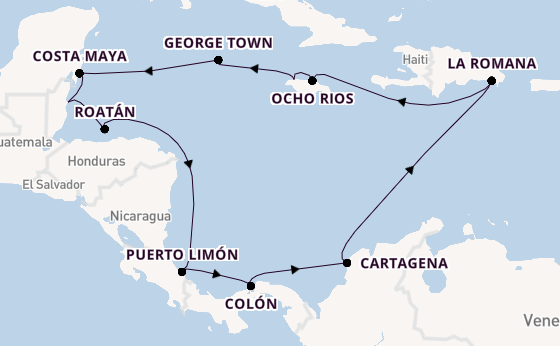 Karibik ab Montego Bay auf der Mein Schiff 1