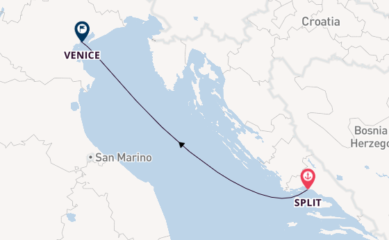 Mediterranean Sea from Split, Croatia with the MSC Armonia 