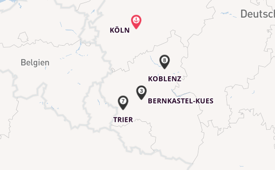 Mosel ab Köln, Deutschland auf der Amadeus Brilliant