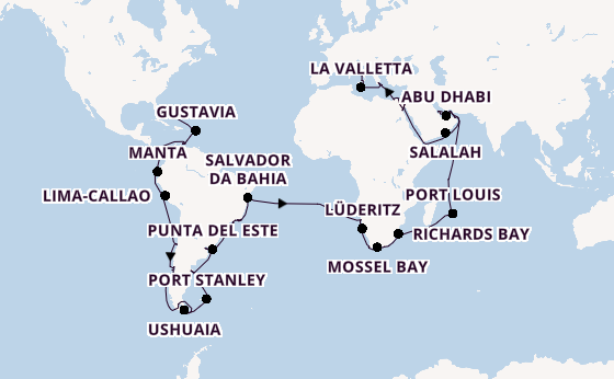 trans-Atlantisch vanaf Miami, Verenigde Staten met de Silver Shadow