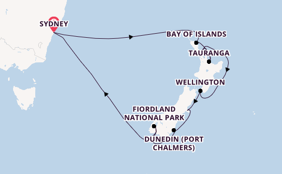 New Zealand from Sydney, Australia with the Royal Princess