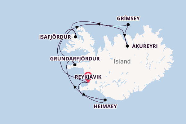 Arktis ab Reykjavik, Island auf der L'Austral