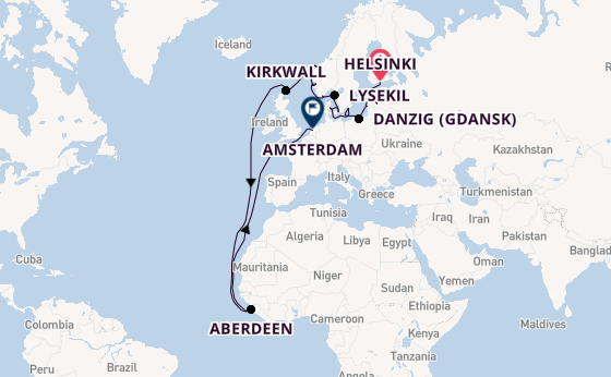 Norway from Helsinki, Finland with the Seven Seas Mariner