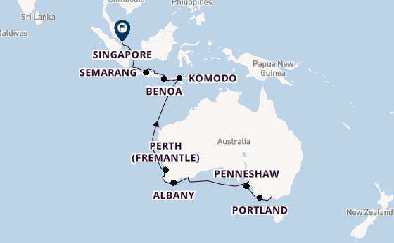 Australia from Melbourne, Australia with the Seven Seas Splendor