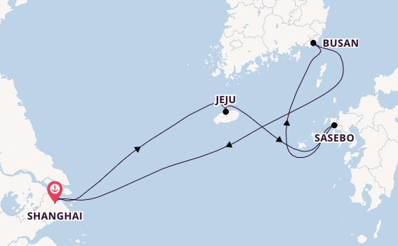 East Asia from Shanghai, China with the MSC Bellissima
