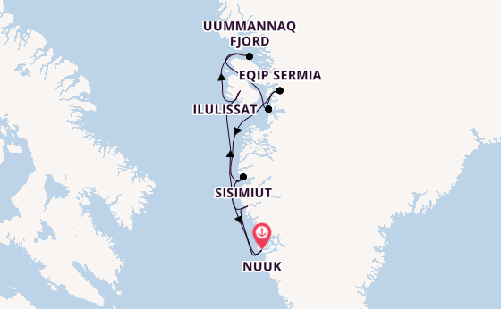 Arctica vanaf Nuuk, Groenland met de Silver Wind