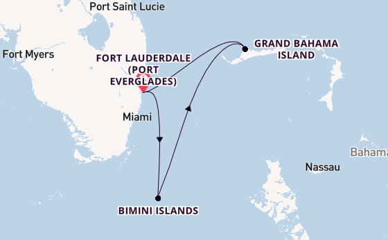 Caribbean from Fort Lauderdale (Port Everglades), Florida with the Jewel of the Seas