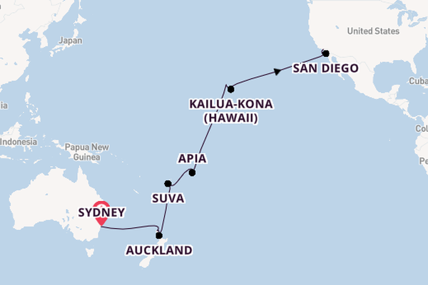Transpacific from Sydney, Australia with the Royal Princess