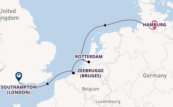 England from Hamburg, Germany with the Queen Anne