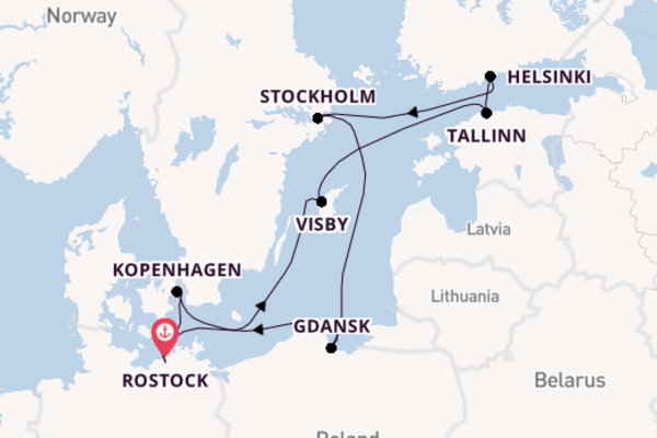 10daagse cruise naar Visby