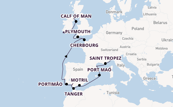 Britse Eilanden vanaf Genua, Italië met de Seabourn Pursuit