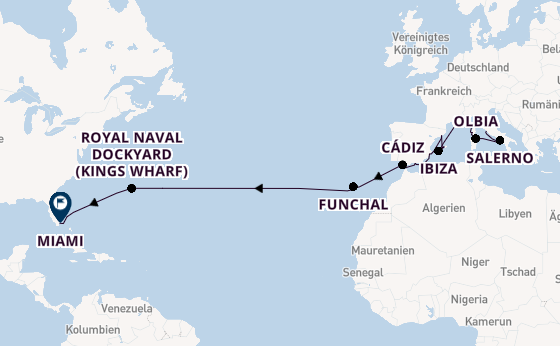 Transatlantik ab Civitavecchia (Rom), Italien auf der Sonata (Oceania)