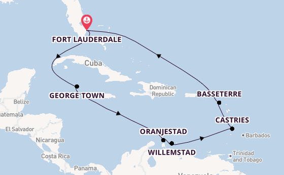 Caribbean vanaf Fort Lauderdale, Verenigde Staten met de Celebrity Eclipse