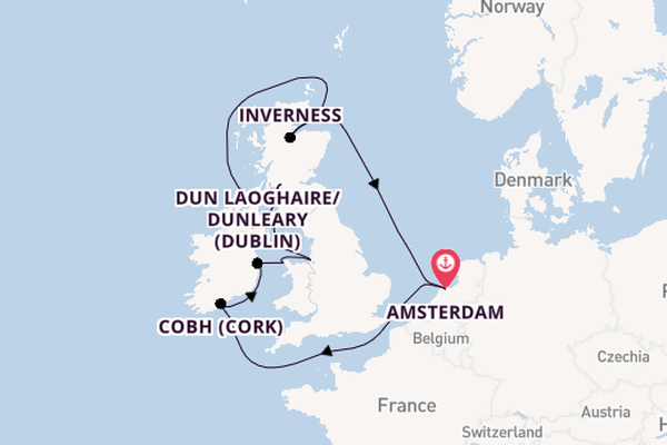 British Isles from Amsterdam, Netherlands with the Celebrity Eclipse