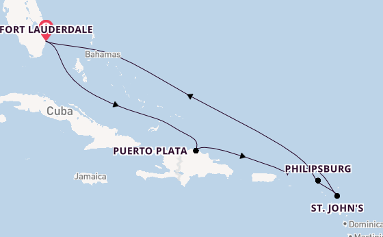 Caribbean vanaf Fort Lauderdale, Verenigde Staten met de Celebrity Xcel