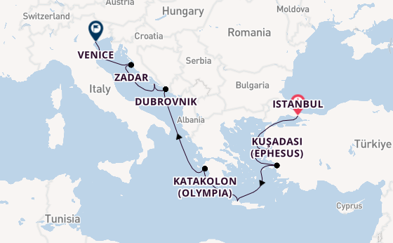Mediterranean Sea from Istanbul, Turkey with the Sirena