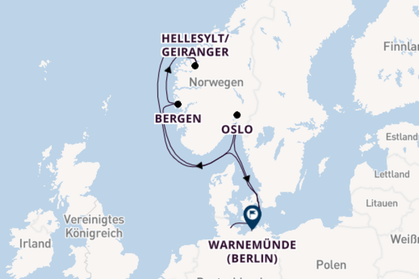 9-tägige Kreuzfahrt ab Kiel