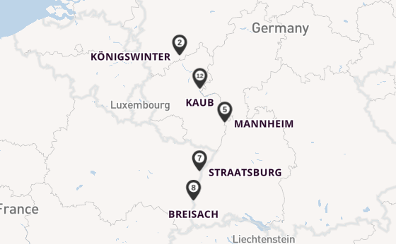 Rijn vanaf Keulen, Duitsland met de Swiss Crystal