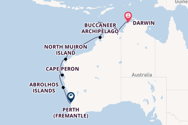 Australia from Darwin, Australia with the Silver Cloud