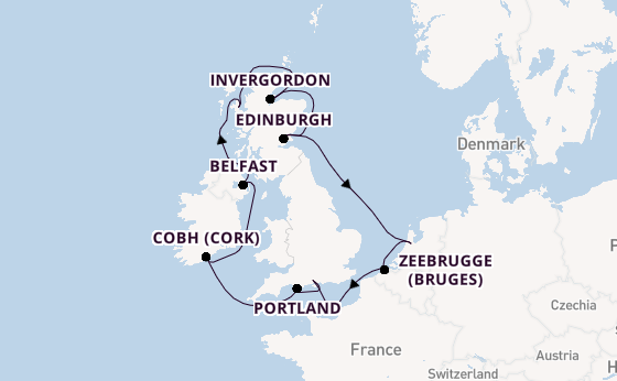 British Isles from Southampton, England with the Norwegian Star