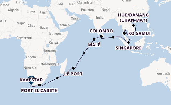 Zuidoost-Azië vanaf Hongkong met de Mein Schiff 6