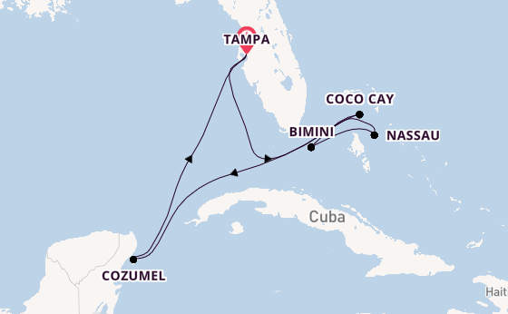 Caribbean vanaf Tampa, Verenigde Staten met de Enchantment of the Seas