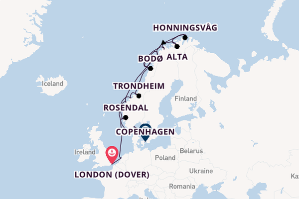 Norway from London (Dover), England, United Kingdom with the Azamara Journey