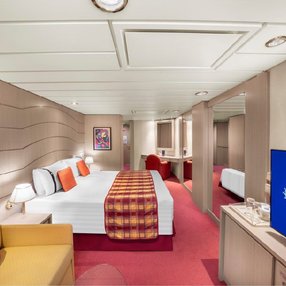 Come aboard the undefined and discover one of 19 cabin categories on a total of 9 decks that can accommodate 2548 passengers. Choose your dream cabin and feel at home on board the undefined!