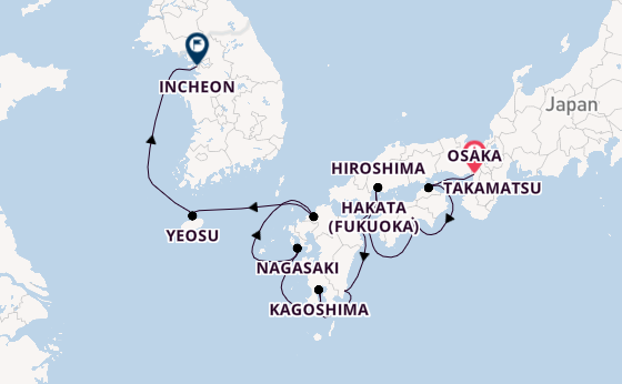 Luxury More Inclusive Osaka to Seoul Discovery