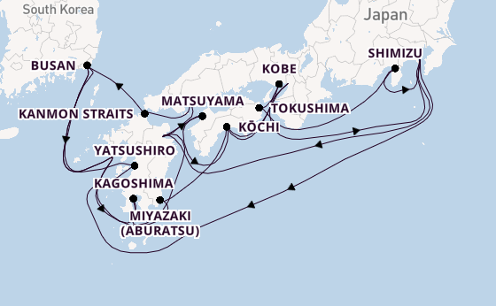 Japan from Yokohama (Tokyo), Japan with the Diamond Princess